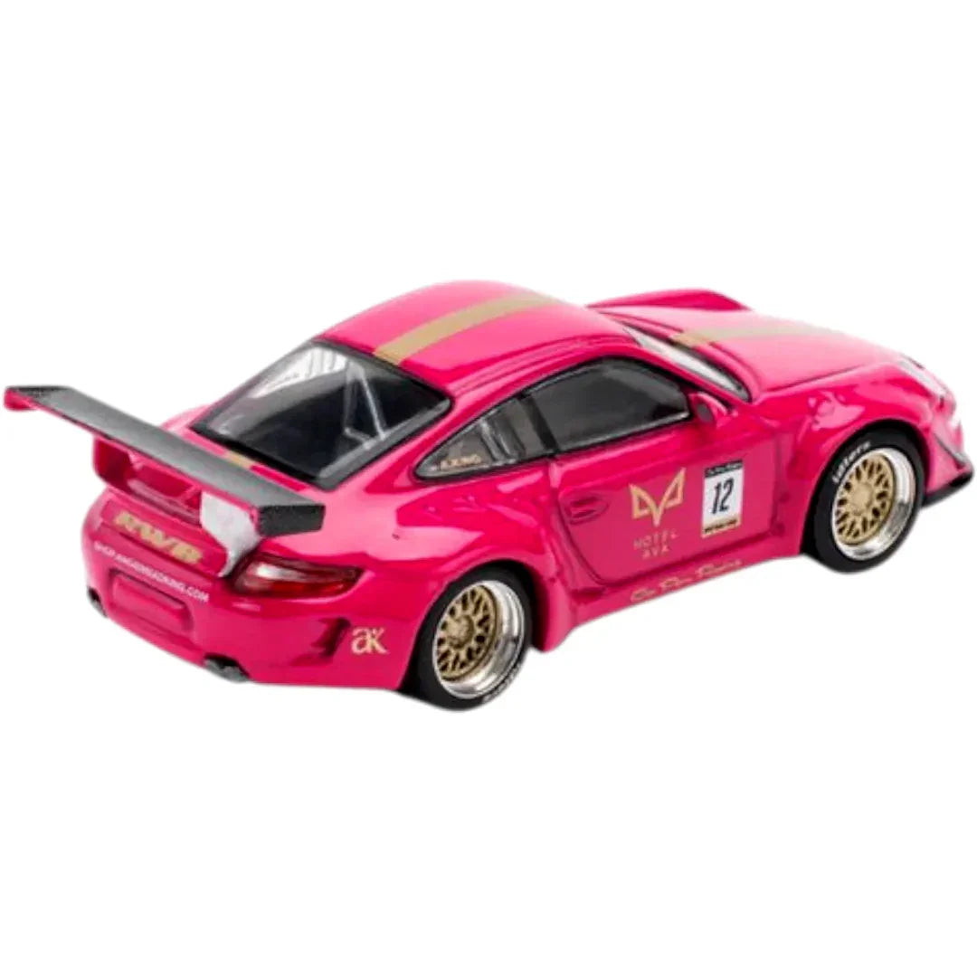 POP RACE PR640187 997 RWB Pink Porsche 1:64 Scale Diecast Model – Racing Edition