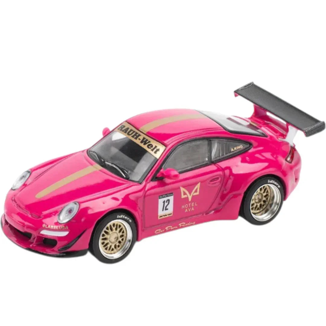 POP RACE PR640187 997 RWB Pink Porsche 1:64 Scale Diecast Model – Racing Edition