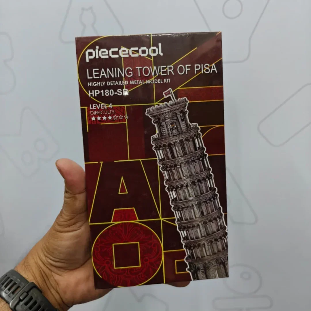 Piececool 3D Metal Puzzle Leaning Tower of Pisa Architecture Model – 127 Pieces – Difficulty Level 4 – Stainless Steel DIY Model Kit- Age 14+