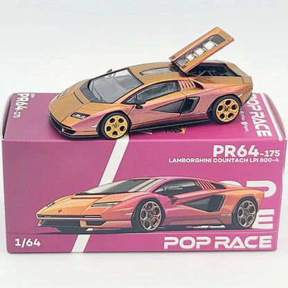 POP Race 1:64 Lamborghini Countach LP 800-4 – Blu Hal Diecast Model Car