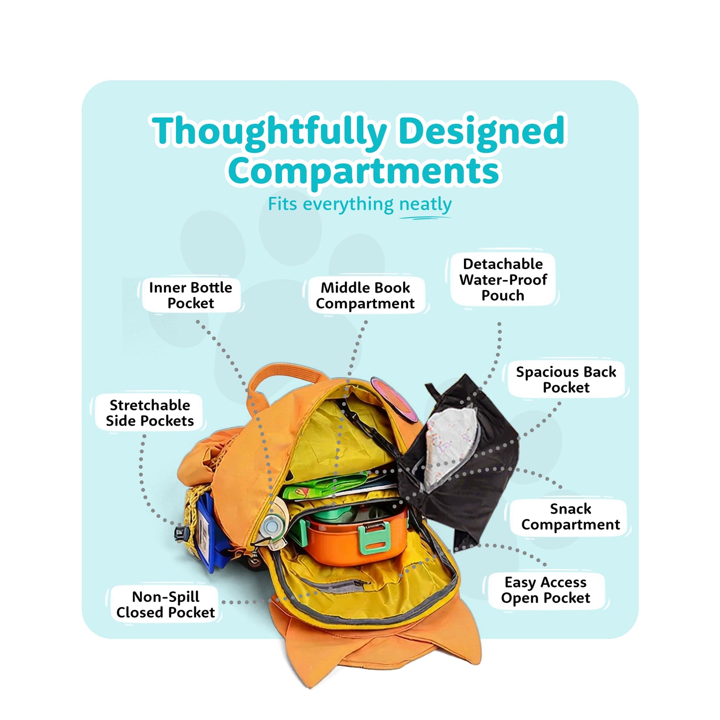 Filli & Me Filli & Numbers HugBag | 10L Preschool Backpack for Kids (2–3 Years) | Lightweight School & Travel Bag
