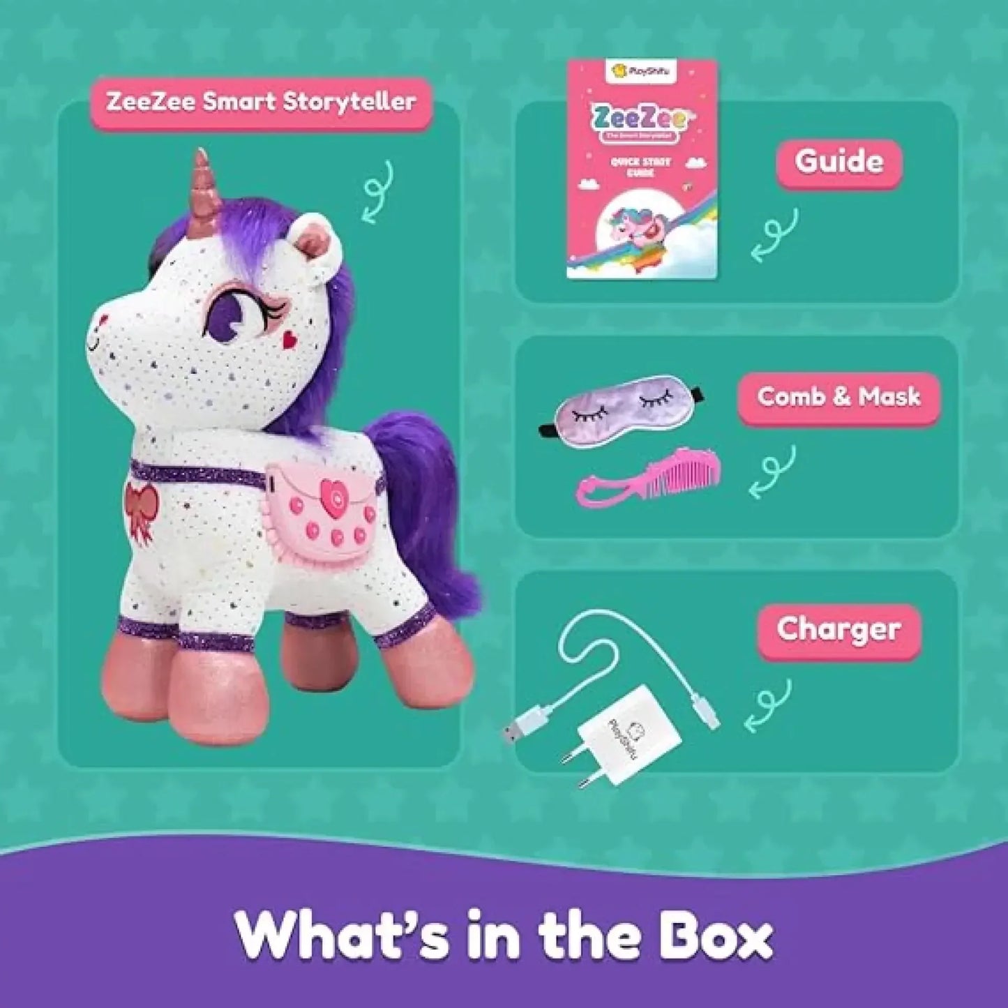 Playshifu ZeeZee The Smart Storyteller - Bluetooth Interactive Learning Toy for Kids - Jaiman Toys