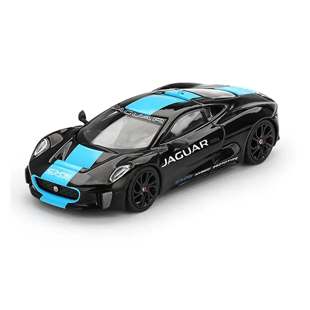 Mini GT 1:64 Jaguar C-X75 Black + NISSAN Z VEILSIDE FFZ400 GOLD CHROME Diecast Scale Model Car
