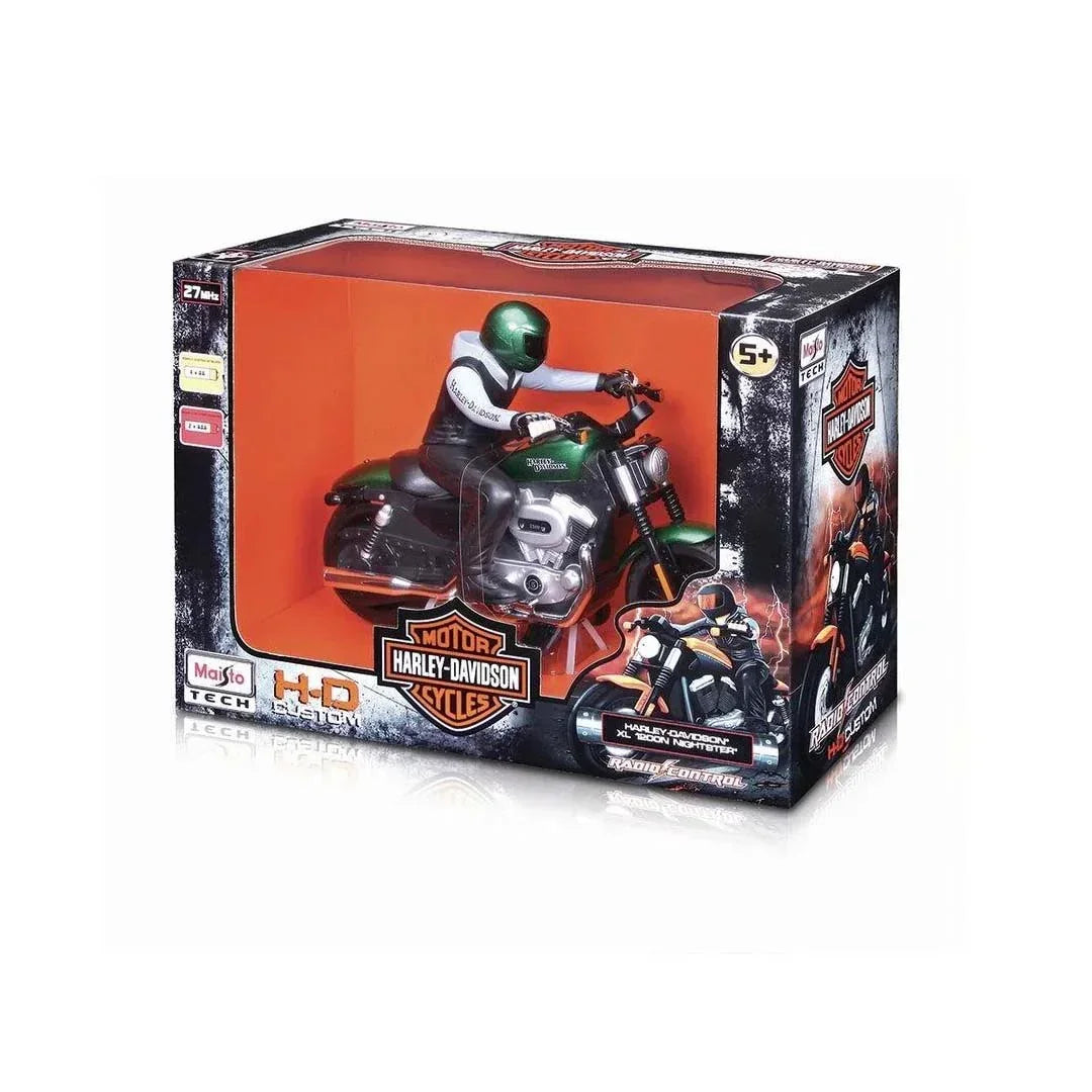 Maisto Tech RC Harley-Davidson XL 1200N Nightster – Green 1:6 Scale Motorcycle with Remote Control - Jaiman Toys