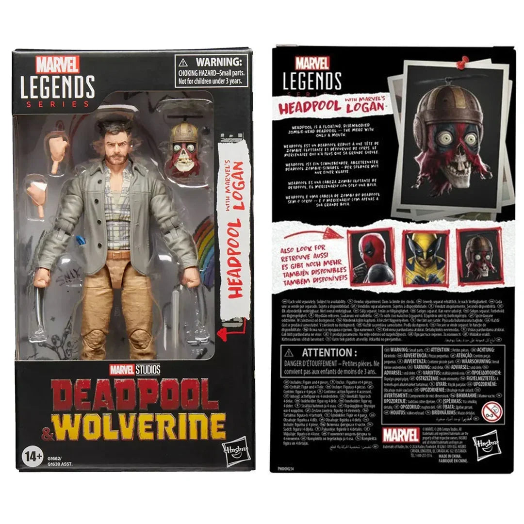 Deadpool & Wolverine Marvel Legends Logan with Headpool Logan Action Figure Age 14+ - Jaiman Toys