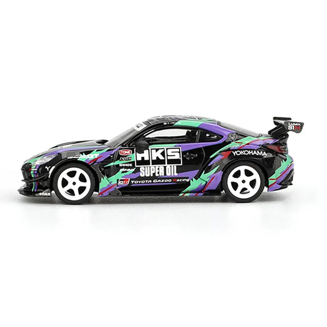 Mini GT 1:64 LB-Silhouette WORKS GT Nissan 35GT-RR Ver.2 Blue – Liberty Walk Widebody+ Toyota GR86 HKS TYPE R 2022 Tokyo Auto Salon RHD Diecast Model