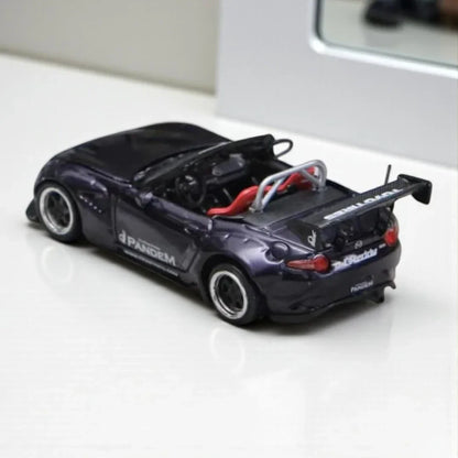 Street Weapon 1:64 Pandem  MX-5 Roadster Metalic Purple Diecast Car Model