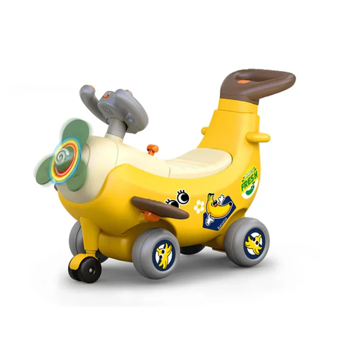 4-in-1 Convertible Sliding Ride-On – Banana Plane & Stroller Walker for Kids (Ages 5–7) - Jaiman Toys