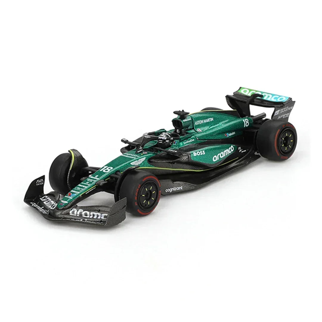 Mini GT 1:64 Aston Martin AMR24 #18 Lance Stroll F1 2024 + Mazda AZ-1 Liberty Walk LB40 Diecast Combo