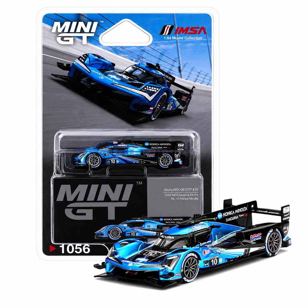 MINI GT 1:64 (Blister Pack) Acura ARX-06 GTP #10 Konica Minolta 2024 IMSA Daytona 24 Hours Die-Cast Model Car