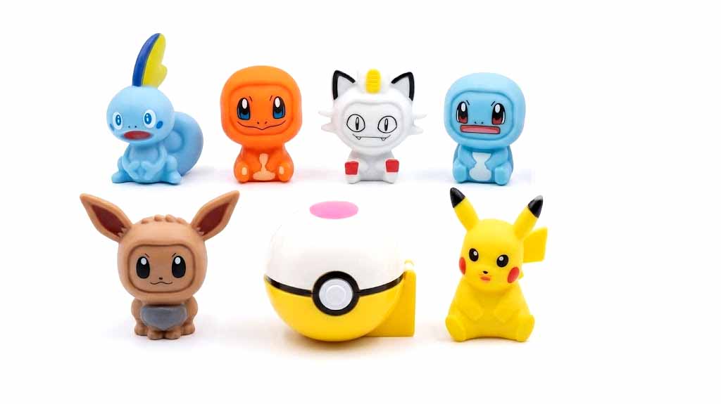 Pokémon Mini Figures with Poké Ball Gift Set | 7-Piece Collectible Character Toy Pack