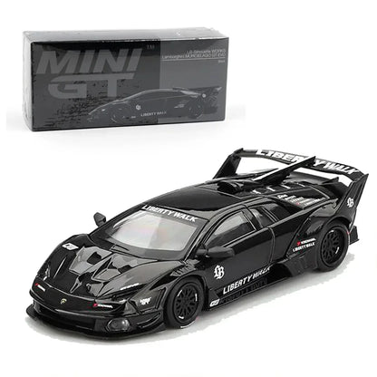 Mini GT 1:64 Toyota Supra A80 Top Secret GT-300 Purple + Lamborghini Murcielago GT Evo Black – Set of 2 Diecast Cars