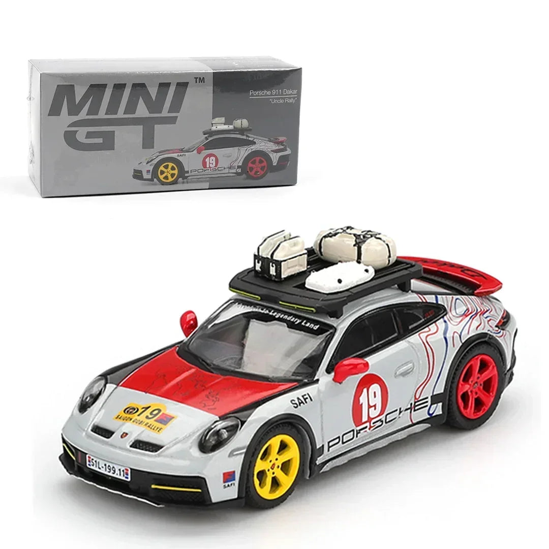 Mini GT 1:64 Duo Set Lamborghini Huracán GT3 EVO2 IMSA Daytona 2024 + Porsche 911 Dakar Uncle Rally | Premium Diecast Collector Models