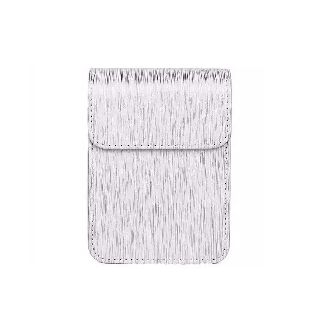 Protective PU Leather Case for Fujifilm Instax Mini LiPlay – Compact Camera Bag with Shoulder Strap-Silver - Jaiman Toys