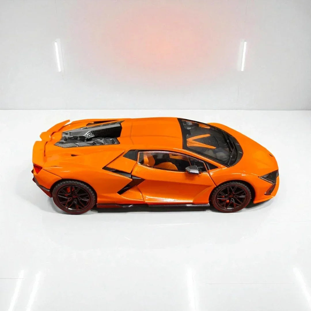 JOY JUNCTION 1:24 Lamborghini Diecast Car Model -Orange with openable door, pull back action light and sound (JJ263) - Jaiman Toys