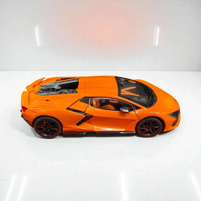 JOY JUNCTION 1:24 Lamborghini Diecast Car Model -Orange with openable door, pull back action light and sound (JJ263) - Jaiman Toys