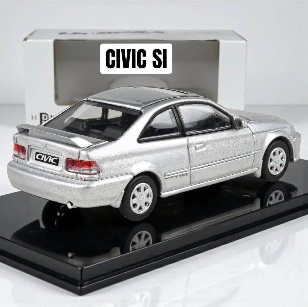 Para64 – 1999 Honda Civic Si EM1 Vogue Silver Metallic | 1:64 Scale Diecast Car