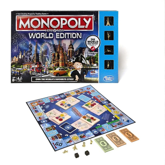 Monopoly Here & Now – World Edition (Hasbro Gaming) – Fast-Dealing Property Trading Game