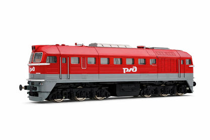 HANFIY 96430 M62 (RED) HO Scale Diesel Locomotive Power Train Model 96430-M62 – 1:87 Realistic Railway Engine