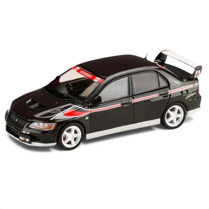 Hobby Japan 1:64 HJ MITSUBISHI LANCER GSR EVOLUTION VII  Rally Style Version Amethyst Black HJ642054BBK Diecast Model Car