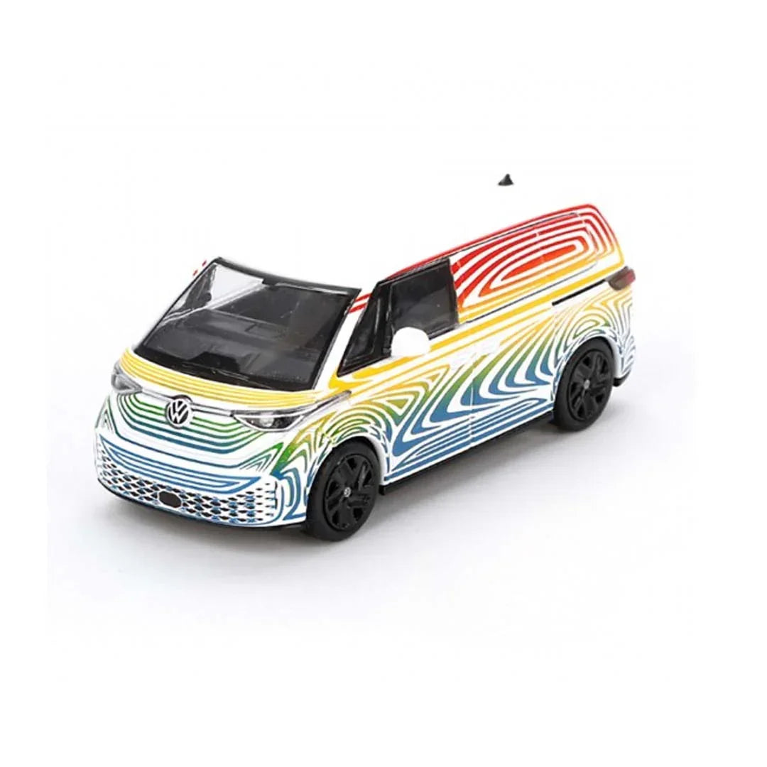 Mini GT 1/64 Volkswagen ID. Buzz Prototype Rainbow RHD Diecast Scale Model Car - Jaiman Toys