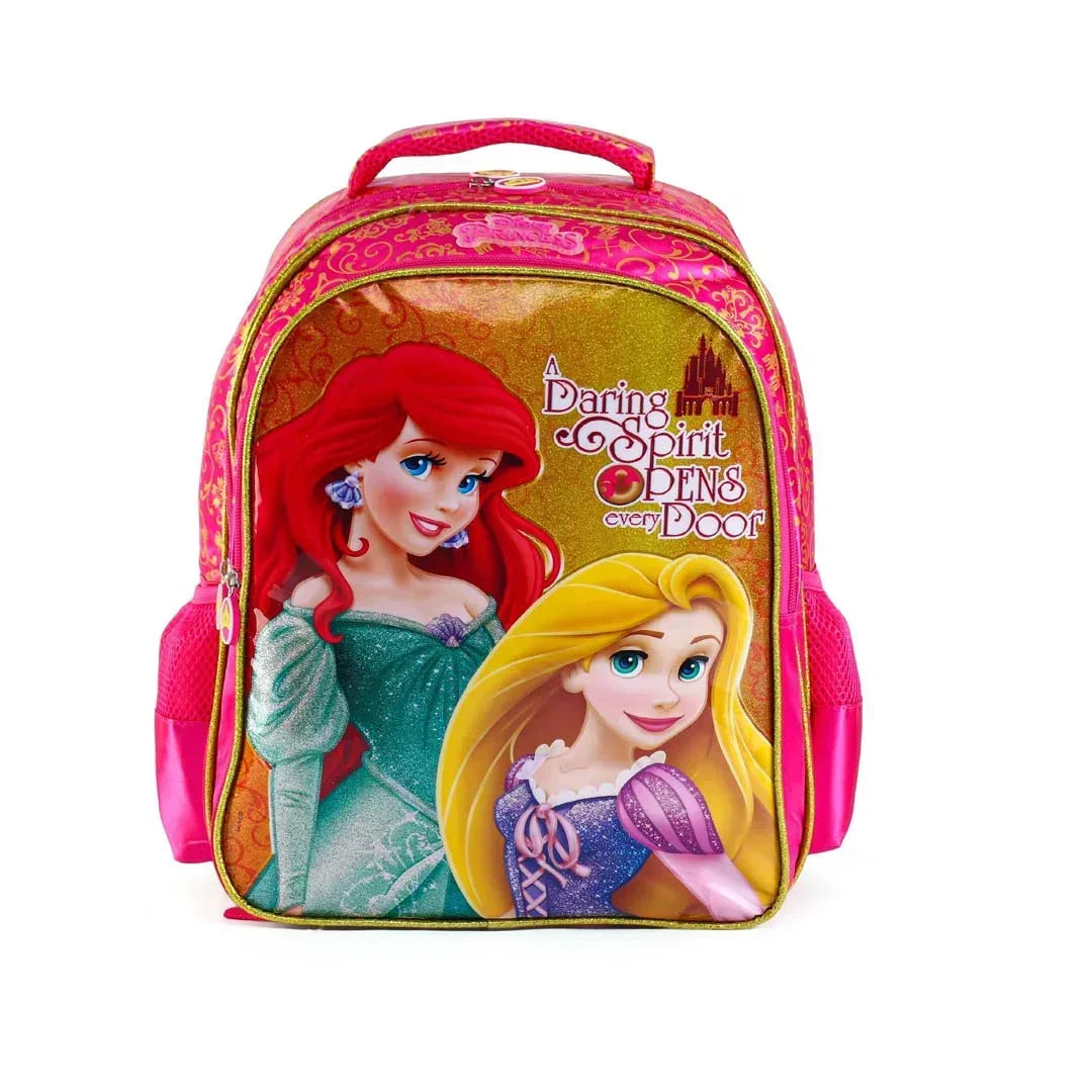 STRIDERS Disney Princess Premium School Backpack Pink and Gold - 16 inches - Jaiman Toys