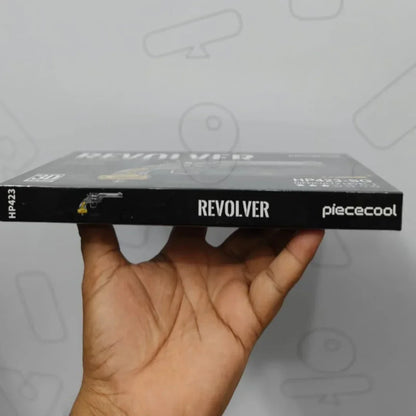 Piececool 3D Metal Puzzle Revolver Model Kit – 90 Pieces – Difficulty Level 3 – Stainless Steel DIY Display Model- Age 16+