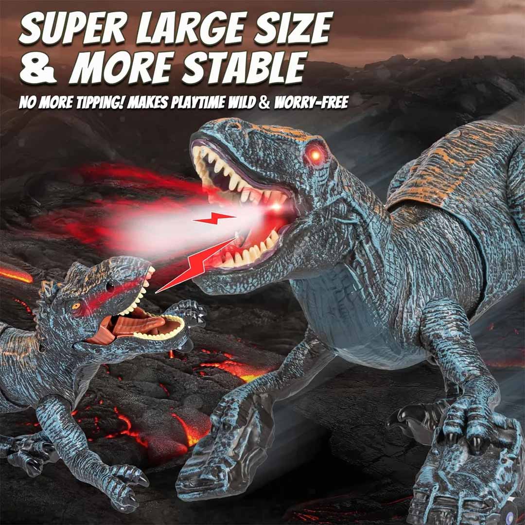 Remote Control 2.4G Tyrannosaurus Rex  Dinosaur Toy with Mist Spray, LED Lights & Roaring Sound – 2.4G RC Rechargeable Steam Emitting T-Rex for Kids 3+ Years