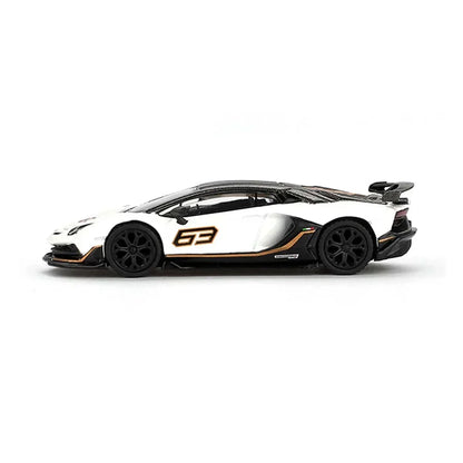 Mini GT 1/64 Lamborghini Aventador SVJ 63 Bianco Asopo RHD Diecast Scale Model Car - Jaiman Toys