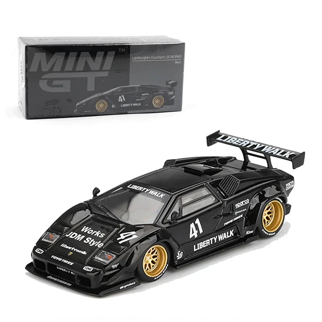 Mini GT 1:64- McLaren 720S LB-Works “The Boring Concept” + Lamborghini Countach LB-WORKS Black | Die-Cast Collectible Set