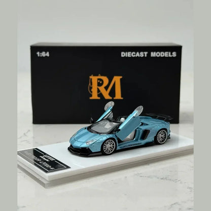 RM 1:64 Lamborghini Aventador LP700-4 – Light Blue Diecast Model Car