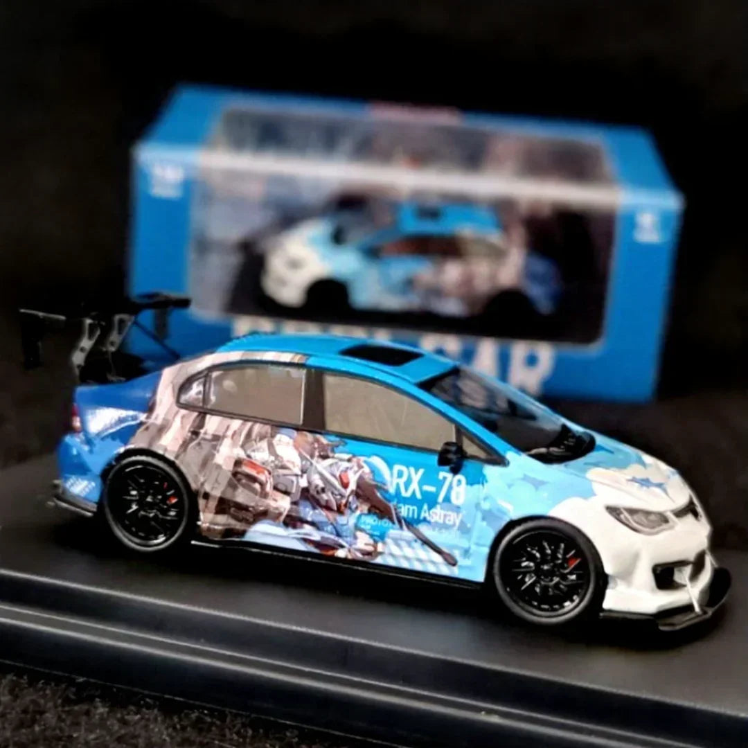Cool.Car Civic  Blue/White  1/64 Scale Diecast  Car Model