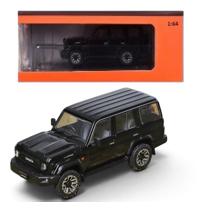 GCD Toyota Land Cruiser (J76) RHD Black 1:64 Diecast Model Car KS-081-455 | Premium Full Metal Collectible SUV