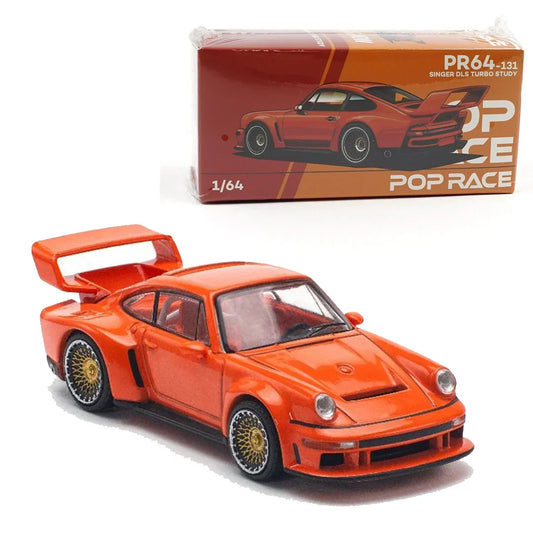 POP Race 1:64 Singer DLS Turbo Track Orange – Diecast Model Car