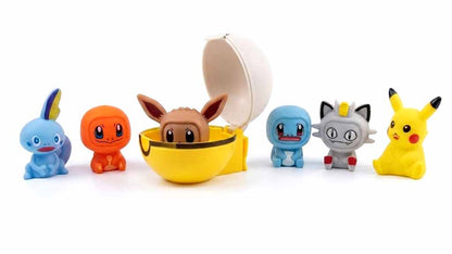 Pokémon Mini Figures with Poké Ball Gift Set | 7-Piece Collectible Character Toy Pack