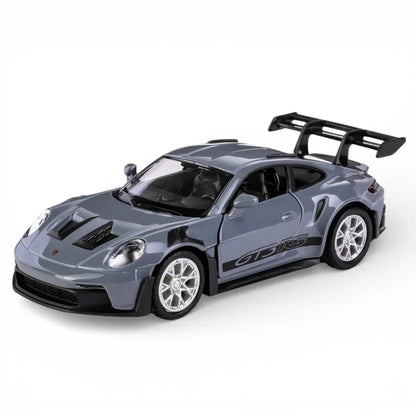 RMZ City 1:36 Porsche 911 GT3 RS Die-Cast Car – White | Openable Doors, Pull-Back Action