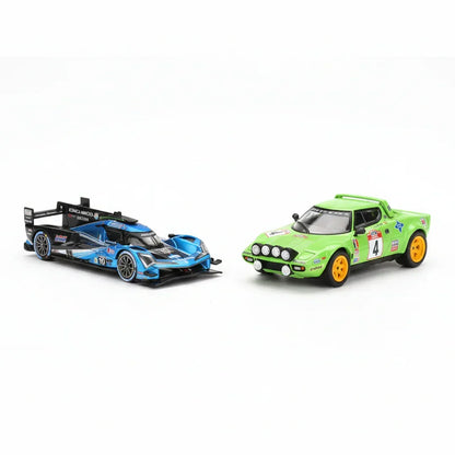 Mini GT 1:64 Duo Set Blister Pack Acura ARX-06 GTP Daytona 24H #10 + Lancia Stratos HF 1979 Rally Champion | Premium Diecast Models