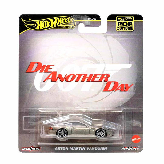 Hot Wheels 1:64 Premium Aston Martin Vanquish Die Another Day 007 James Bond Diecast Car | Pop Culture Collection