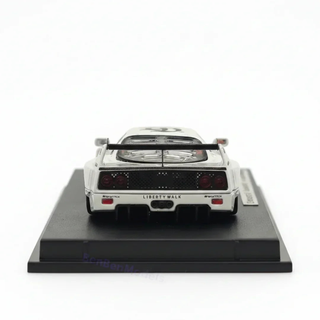 Ghost Player 1:64 Scale LBWK Ferrari F40 #58 White Racing Diecast Metal Car | Liberty Walk Widebody Collector Model