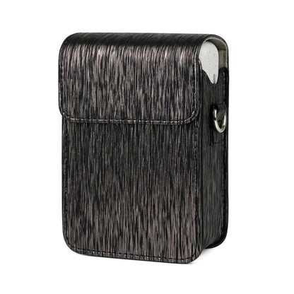 Protective PU Leather Case for Fujifilm Instax Mini LiPlay – Compact Camera Bag with Shoulder Strap - Black/Gold - Jaiman Toys