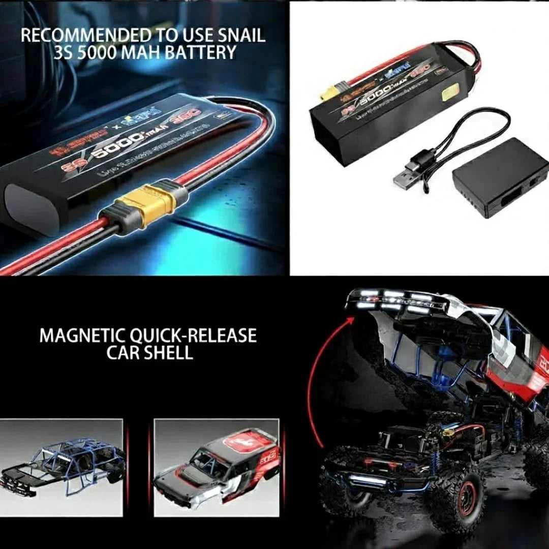 MJX  HYPER GO H8P 1:8 Scale Ford Motor Company Ford Bronco R Licensed 4WD RC Rock Crawler – Brushless Motor, 80A ESC, High-Speed Off-Road Remote Control Vehicle