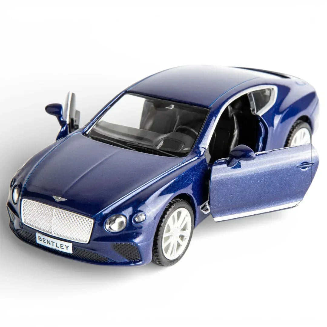 RMZ City 1:36 Bentley Continental GT Diecast Model Car – Opening Doors, Metal Body Luxury Coupe (Red & Blue Variants)