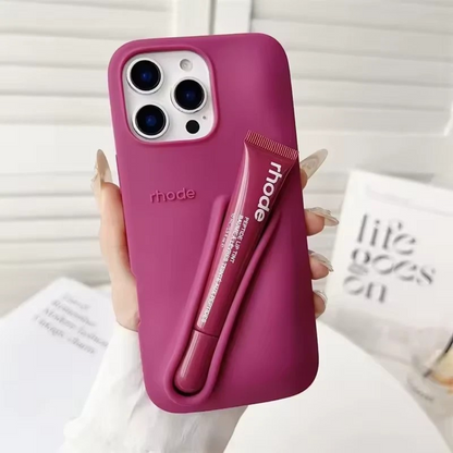 Rhode Fall Lip Case for iPhone 14, 15 & 16 Series – Soft Silicone Phone Cover with Lip Balm Included