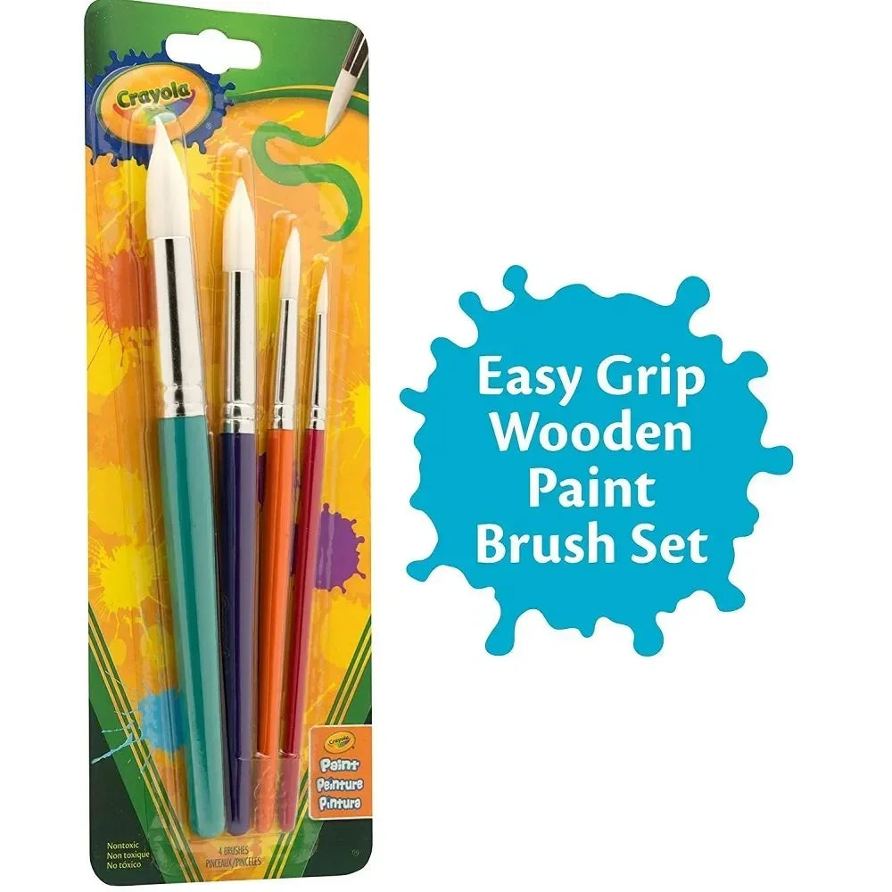 Crayola Big Paint Brushes (4 Count round) - Jaiman Toys
