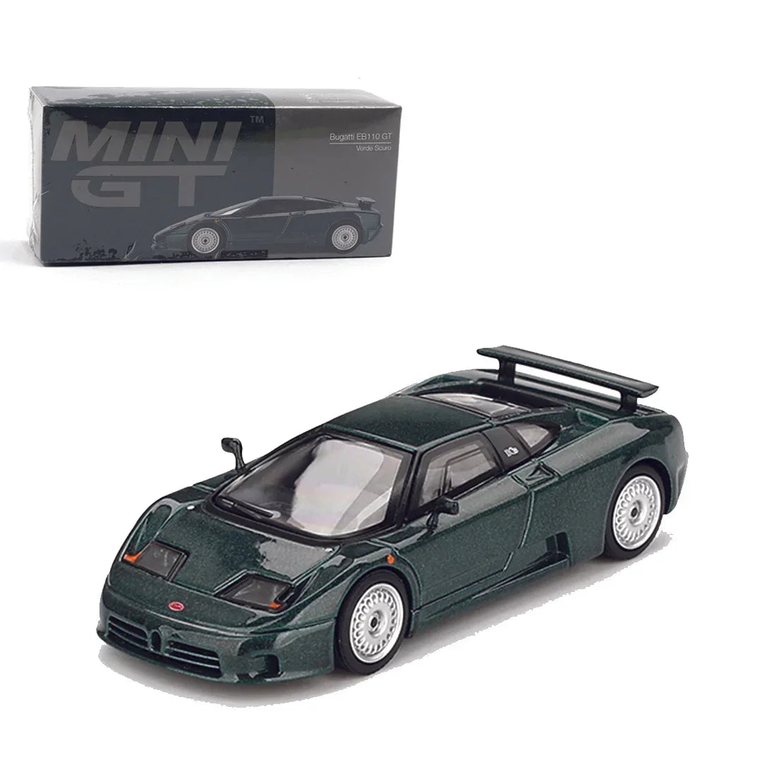Mini GT 1:64 Bugatti EB110 GT – Verde Scuro (LHD) - Jaiman Toys