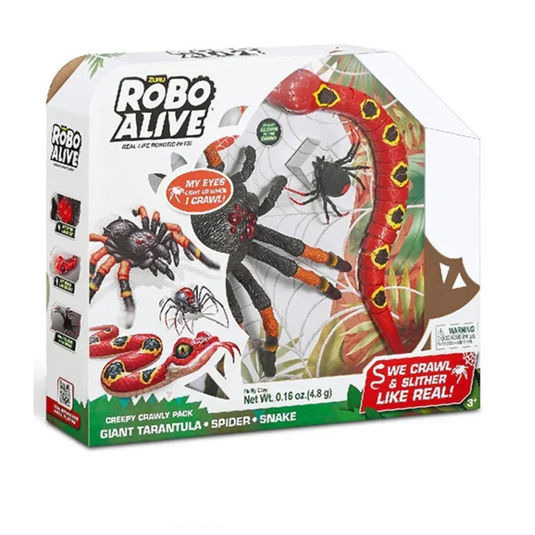 Robo Alive Giant Tarantula by ZURU – Creepy Crawling Fun with Web Slime! Perfect Prank Toy for Kids &amp; Teens - Jaiman Toys