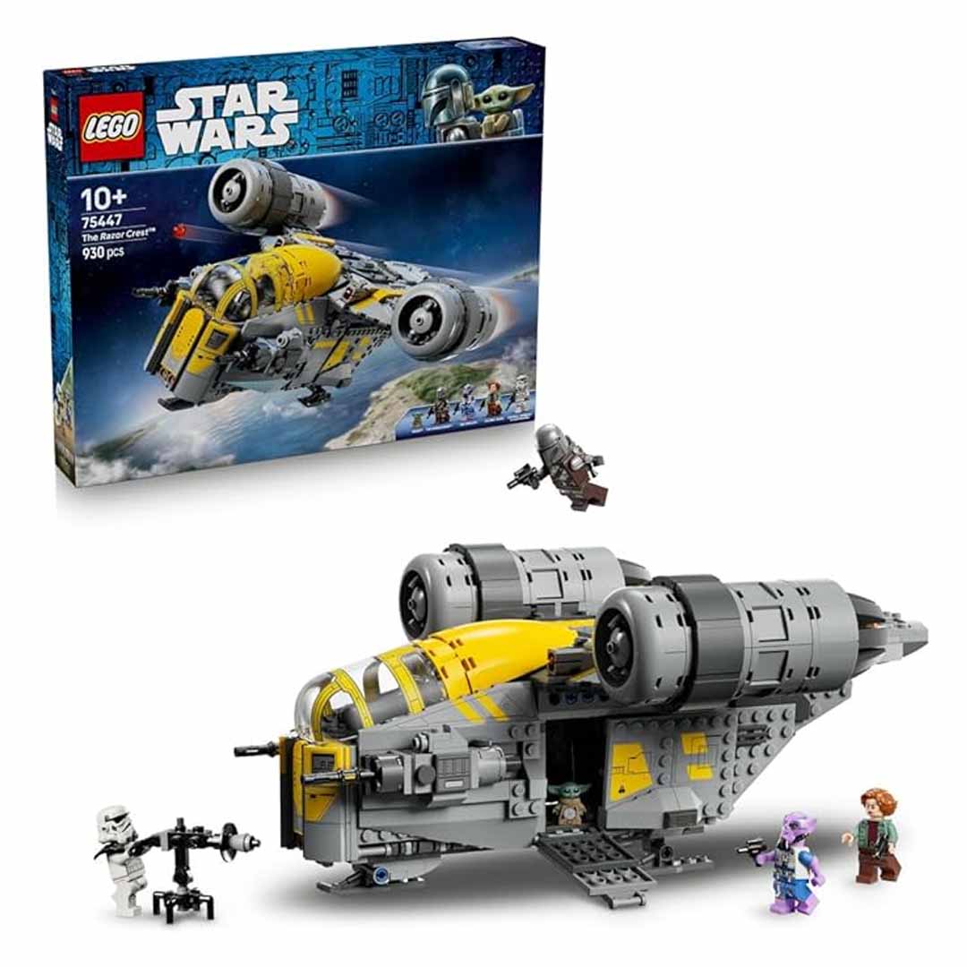 LEGO 75447 Star Wars The Razor Crest Starship Toy - The Mandalorian and Grogu Model Kit w/ 4 Minifigures & Grogu Figure - Birthday Gift for 10+ Year Old Boys, Girls & Movie Fans