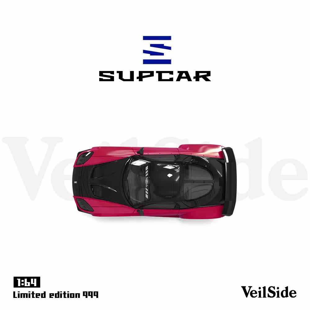 SUPCAR 1:64 Mazda RX-7 VeilSide Fortune Diecast Model Car | Premium JDM Collectible | Pink & Black