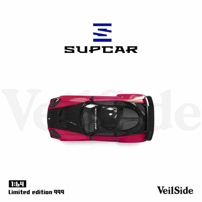 SUPCAR 1:64 Mazda RX-7 VeilSide Fortune Diecast Model Car | Premium JDM Collectible | Pink & Black