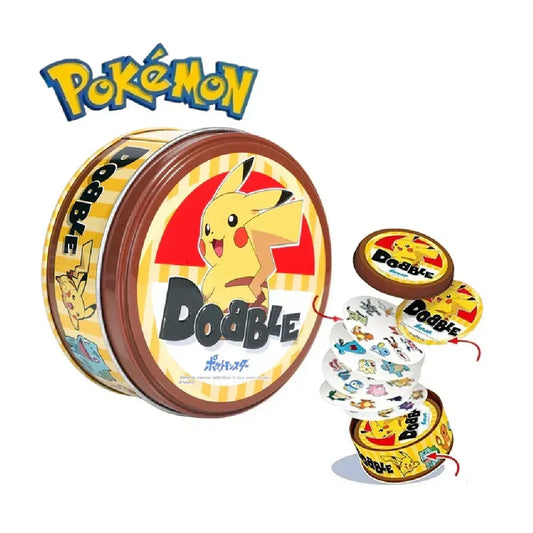 DOBBLE Pokemon Spot It Games - Card Game! 55 Cards, 5 Mini Games, 2-8 Players Quick 15-Min Play Time Age 6+ ( Japanese Catalogue ) - Jaiman Toys